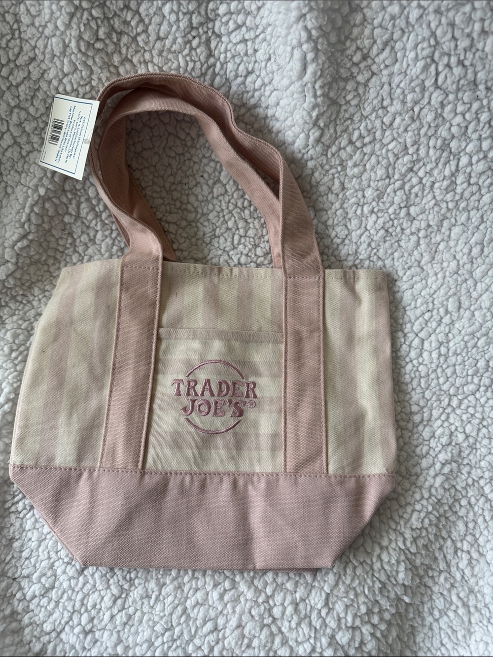 Striped Mini Tote Bag - Pink - Picture 2 of 3